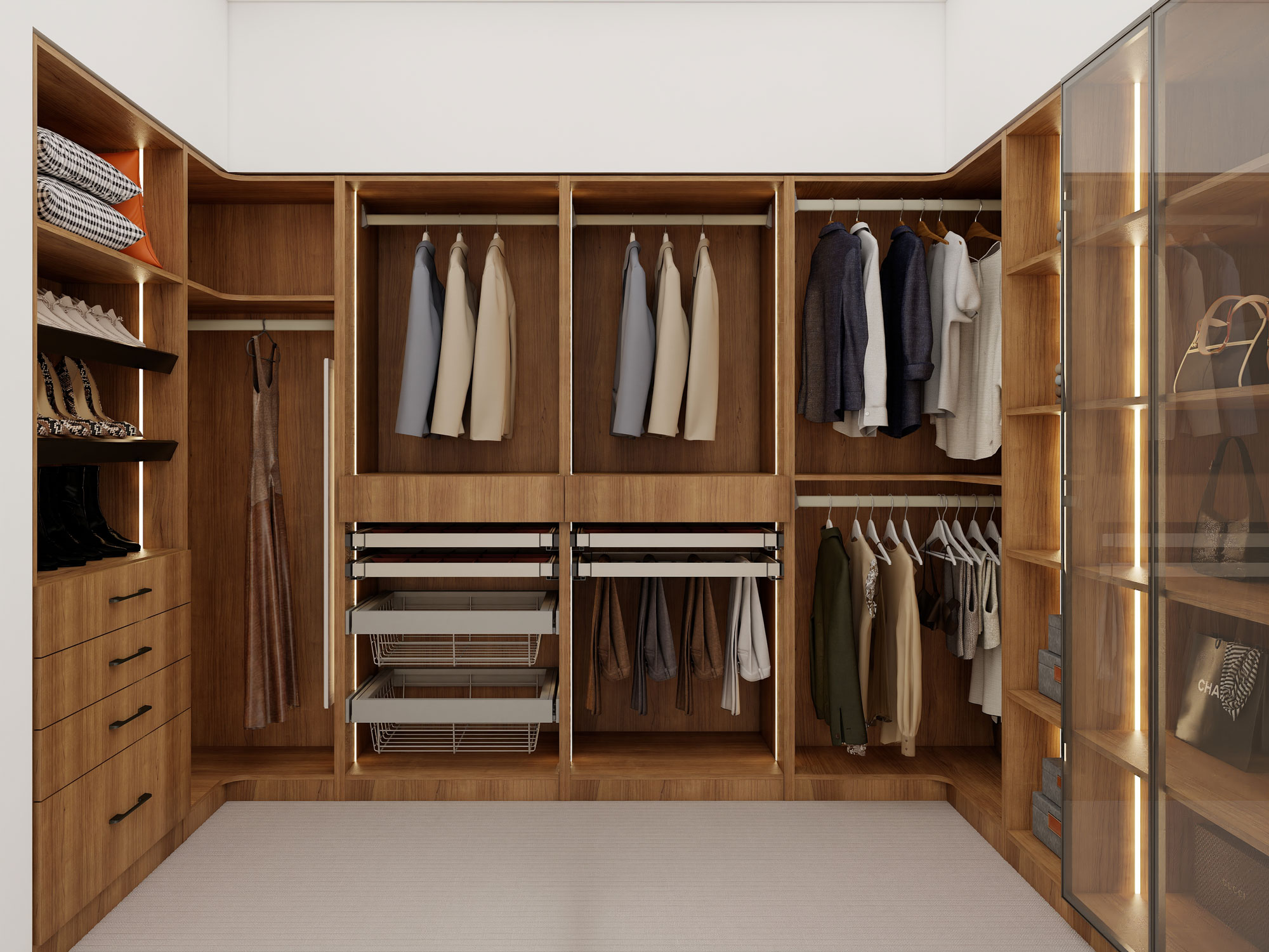 Wholesale Dark Oak Closets