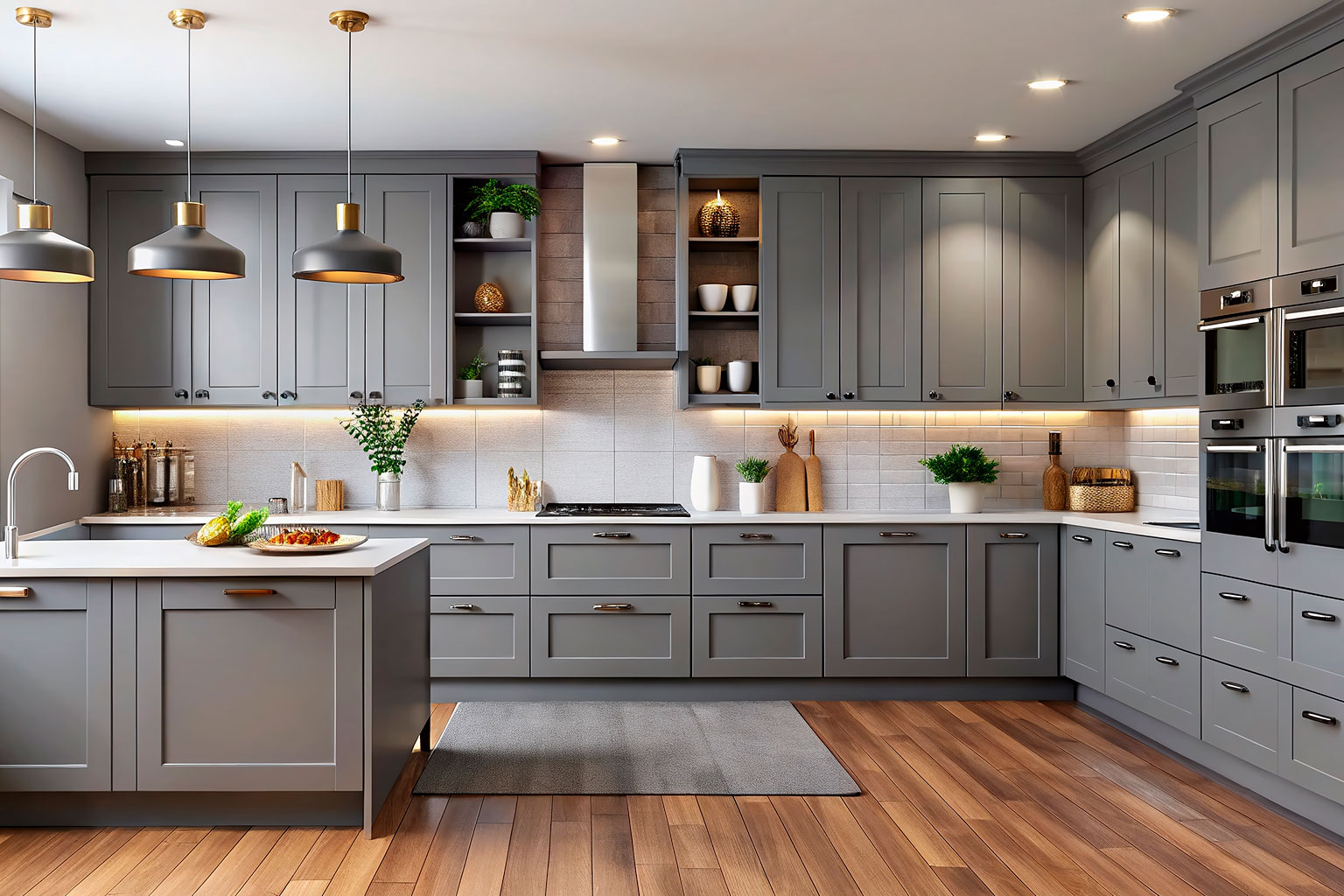 Gray Shaker Cabinets