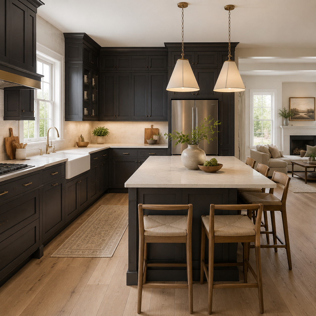 Contemporary Modern Slate shaker style kitchen highlighting sleek lines and durable construction