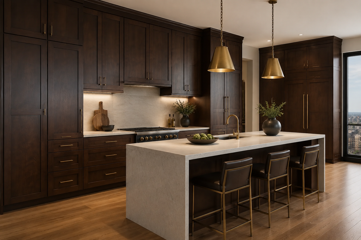 Luxury custom kitchen cabinetry and modern hardware in Dallas, TX