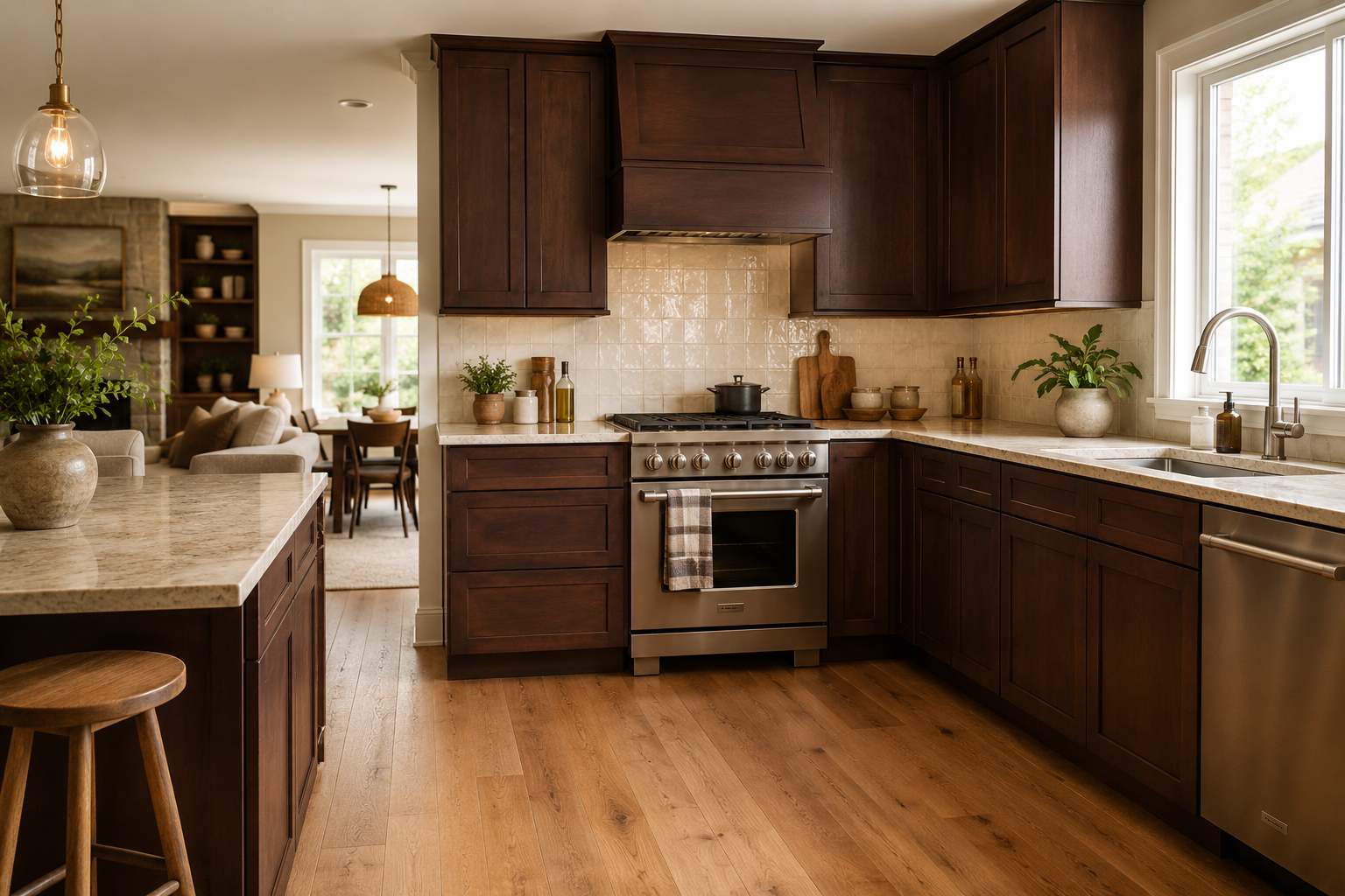 Contemporary kitchen cabinetry layout and storage solutions by Modernform