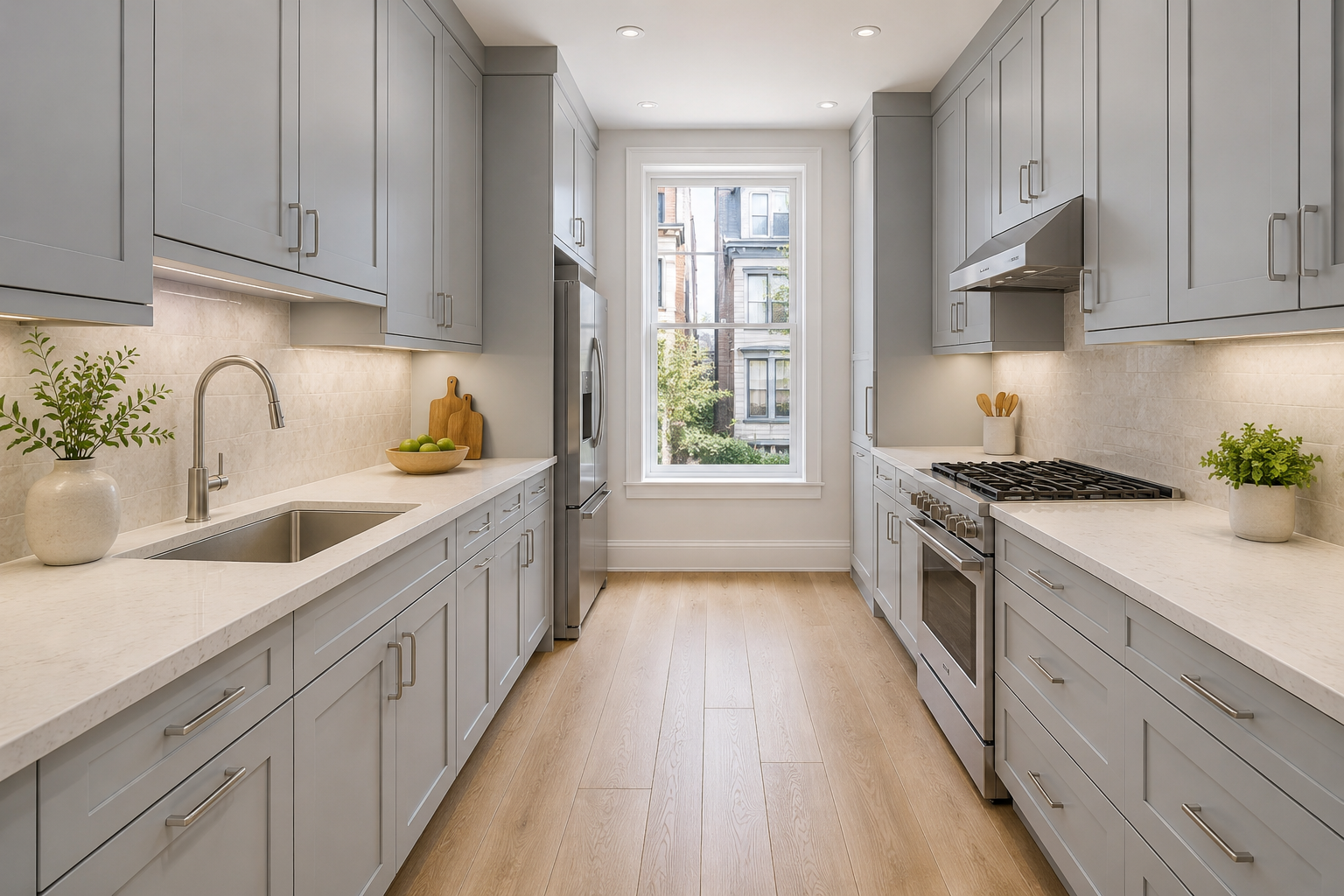 Gray shaker wood finish kitchen cabinets showcasing timeless style and durability