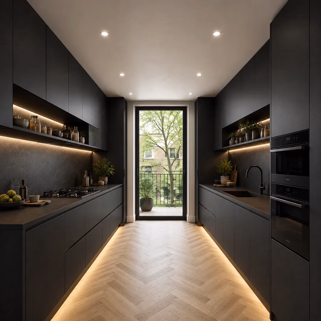 Matte Black European Cabinets