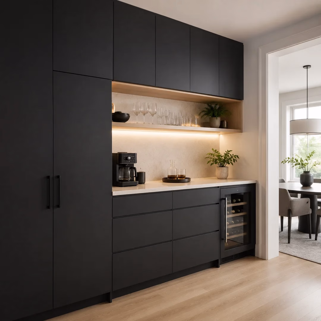 Matte Black European Cabinets