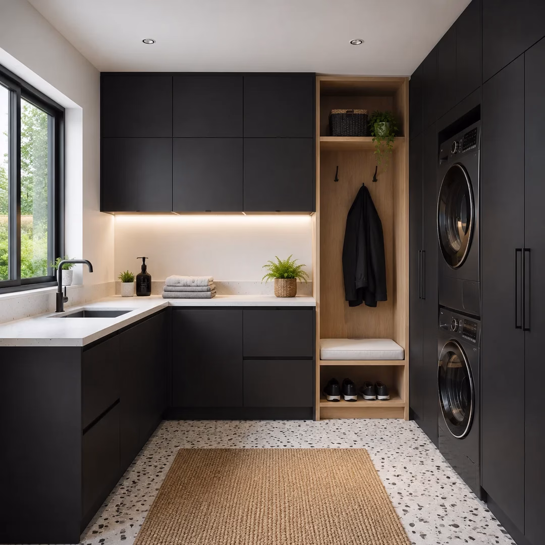 Matte Black European Cabinets