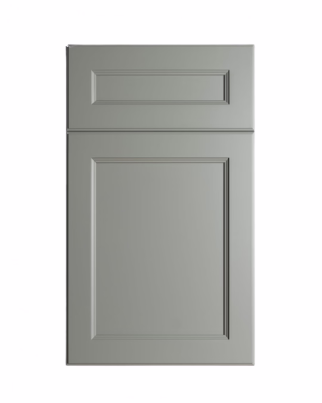 Alpine Ash Green shaker cabinet door panel