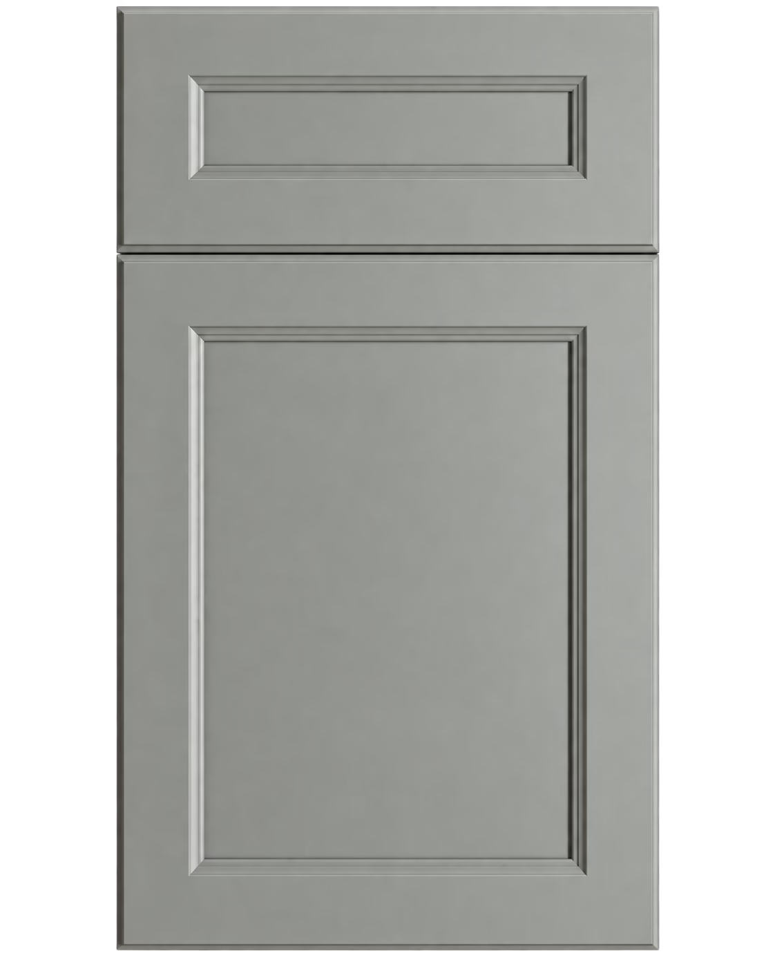 Alpine ash green shaker cabinet door featuring a classic recessed panel design and durable finish