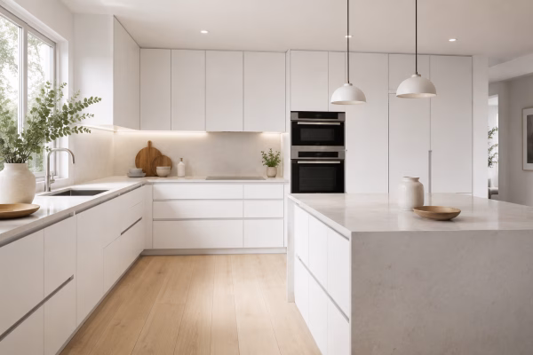 Matte White European Cabinets - Image 7