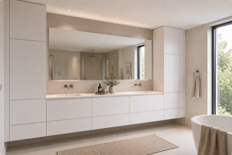 Matte White European Cabinets