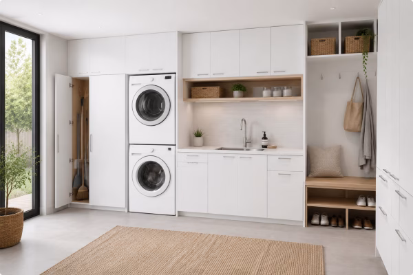 Matte White European Cabinets - Image 14