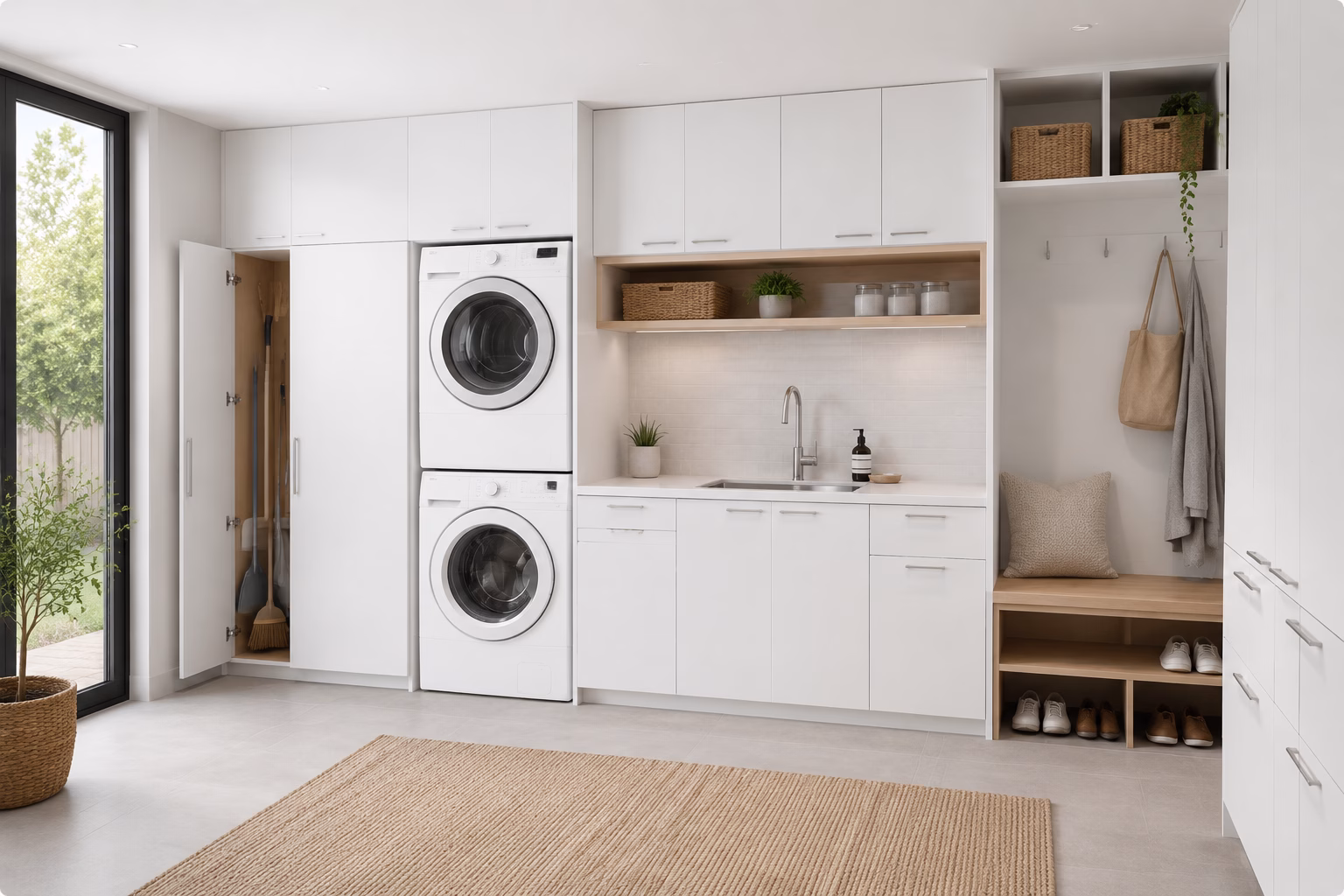 Matte White European Cabinets