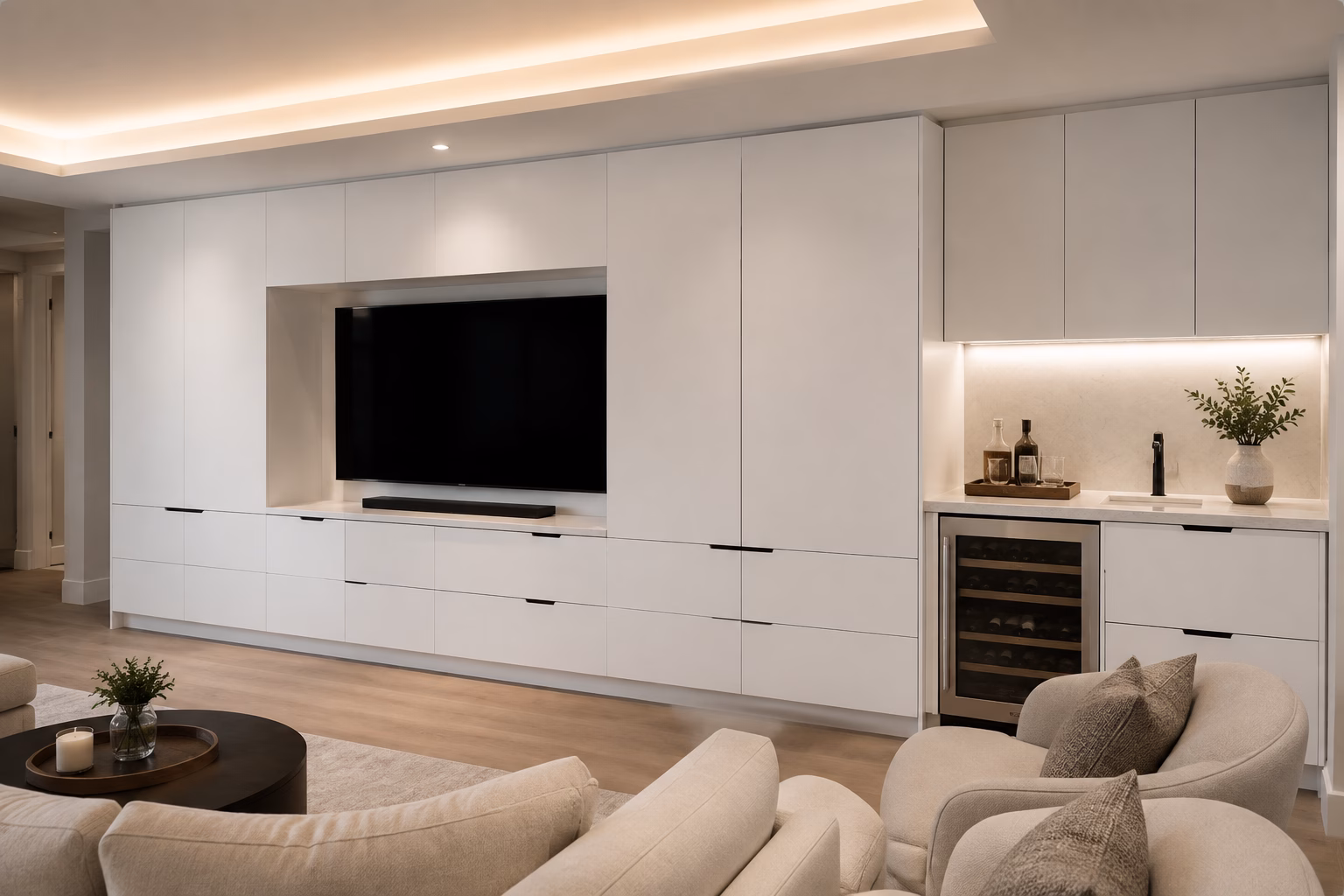 Matte White European Cabinets