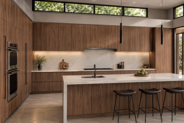 Walnut European Cabinets - Image 4