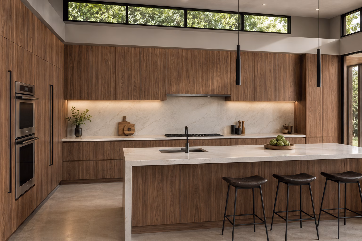 Walnut European Cabinets