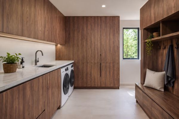 Walnut European Cabinets - Image 8