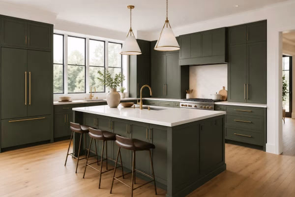 Slim Sage Green Shaker Cabinets - Image 11