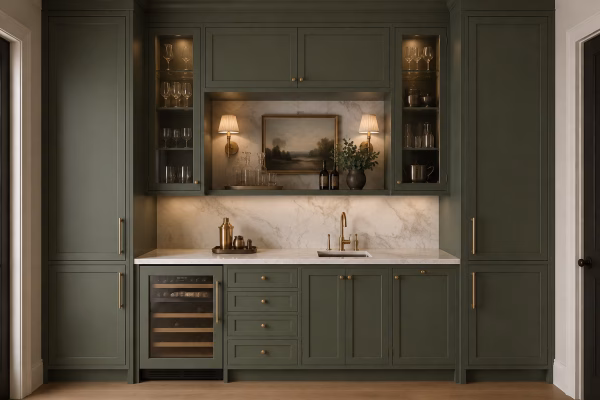 Slim Sage Green Shaker Cabinets - Image 9