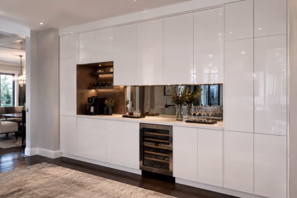 Glossy White European Cabinets - Image 3
