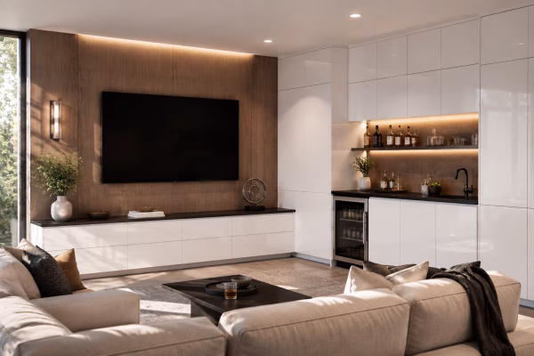 Glossy White European Cabinets - Image 6