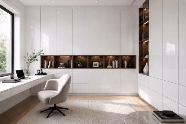 Glossy White European Cabinets - Image 4