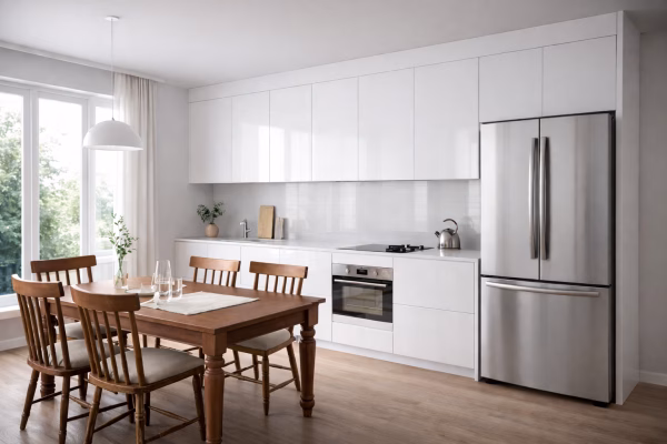 Glossy White European Cabinets - Image 13