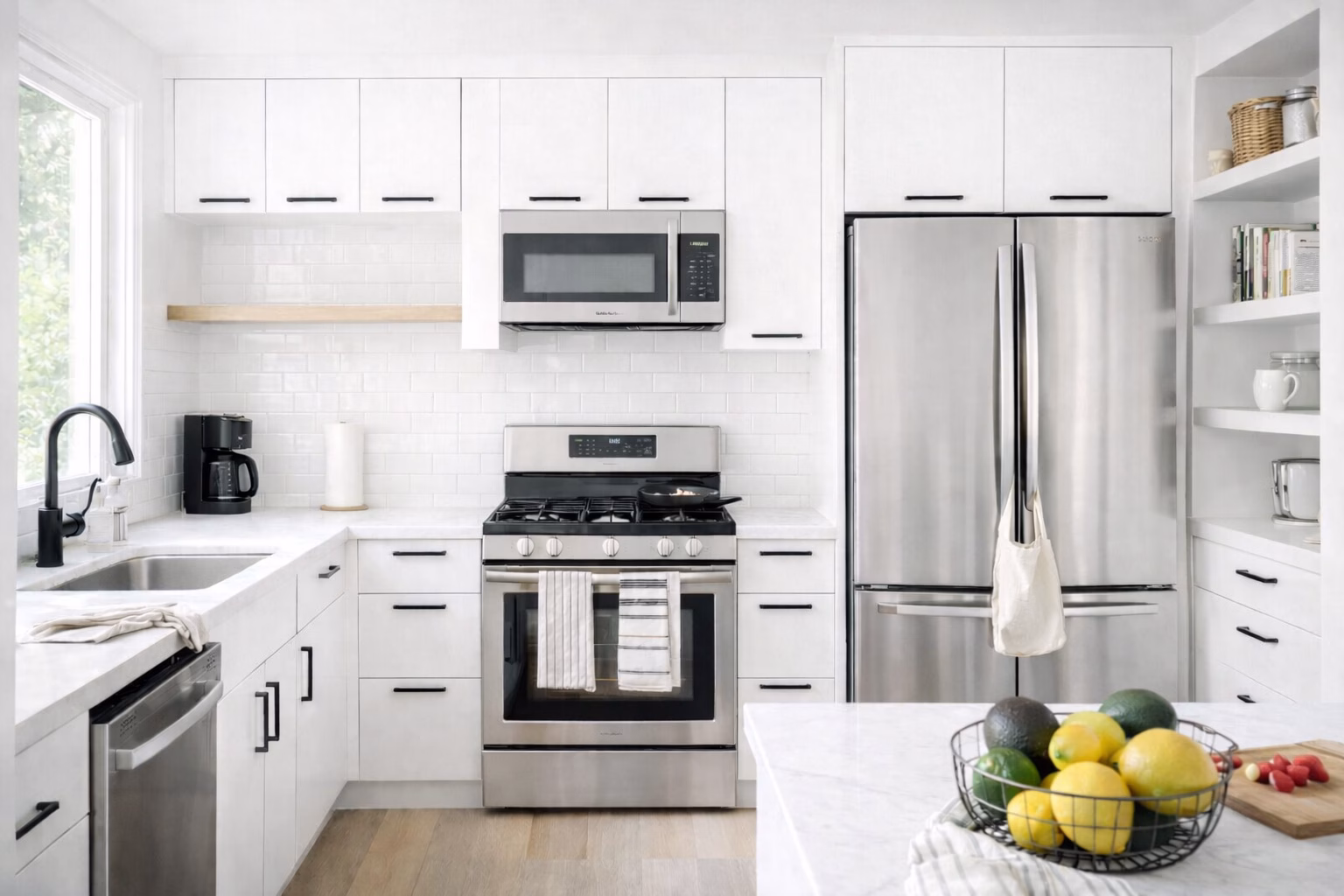 Matte White European Cabinets