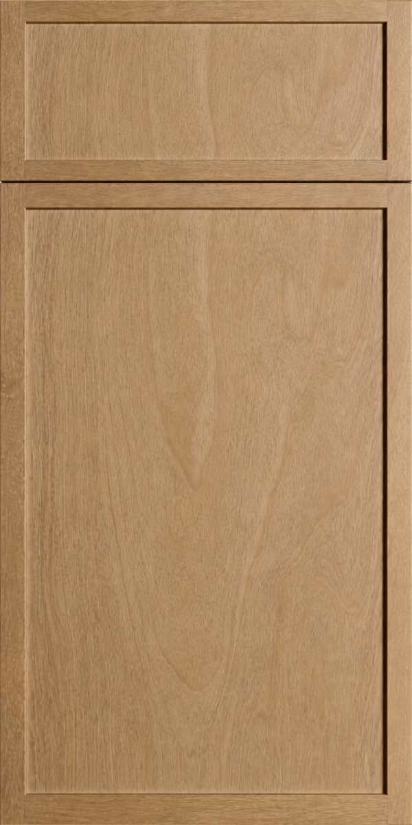 Slim natural oak shaker cabinet door panel with matching drawer front