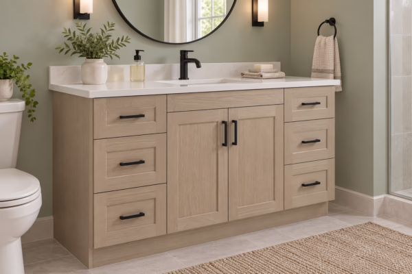 Modern bathroom vanity with storage